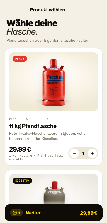 Produkt-Auswahl